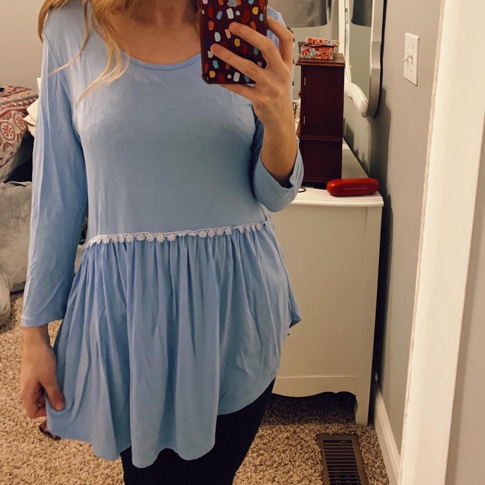 Baby Blue Tunic Top